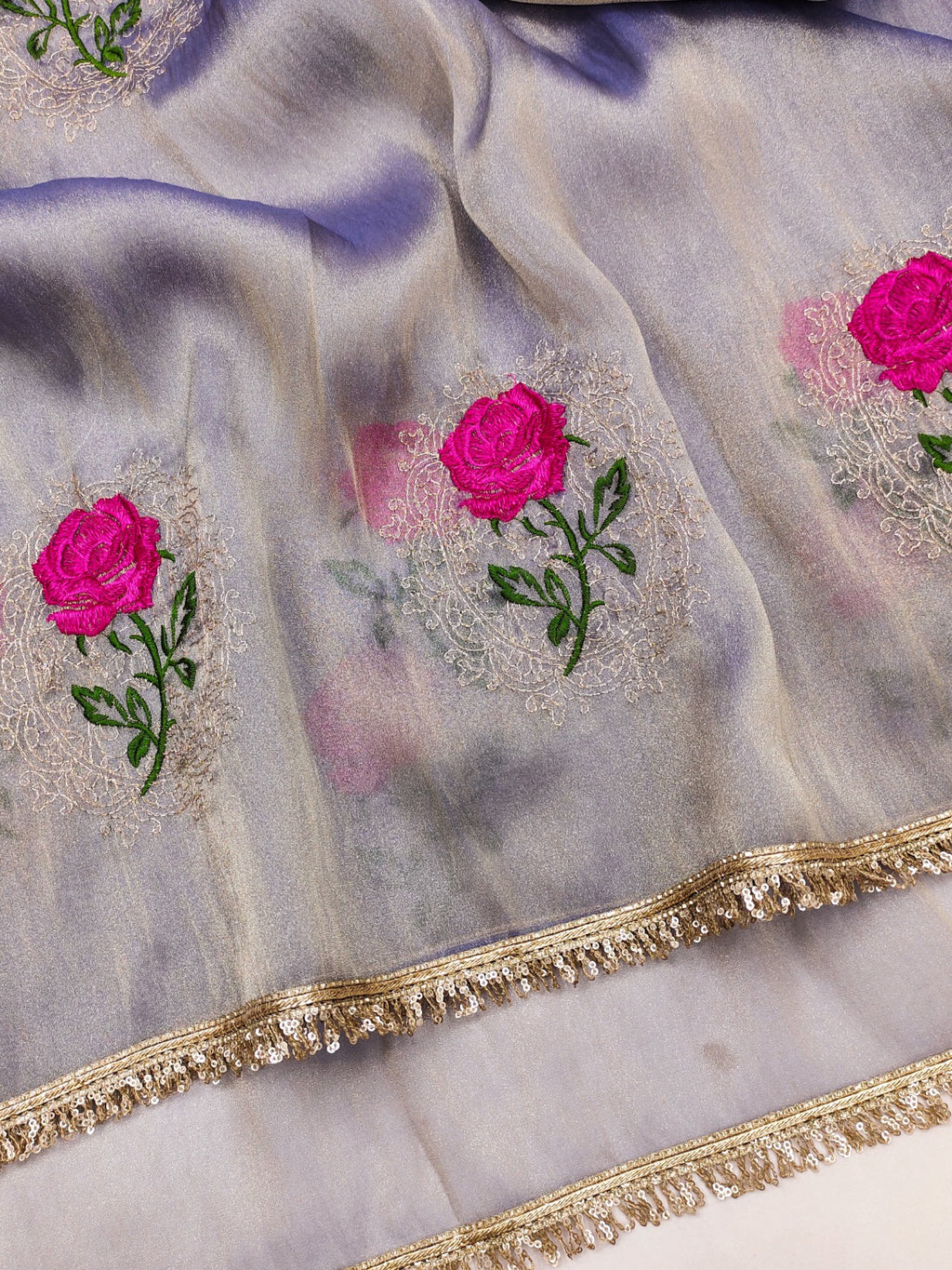 Gabana Silk Emberodery Work Saree