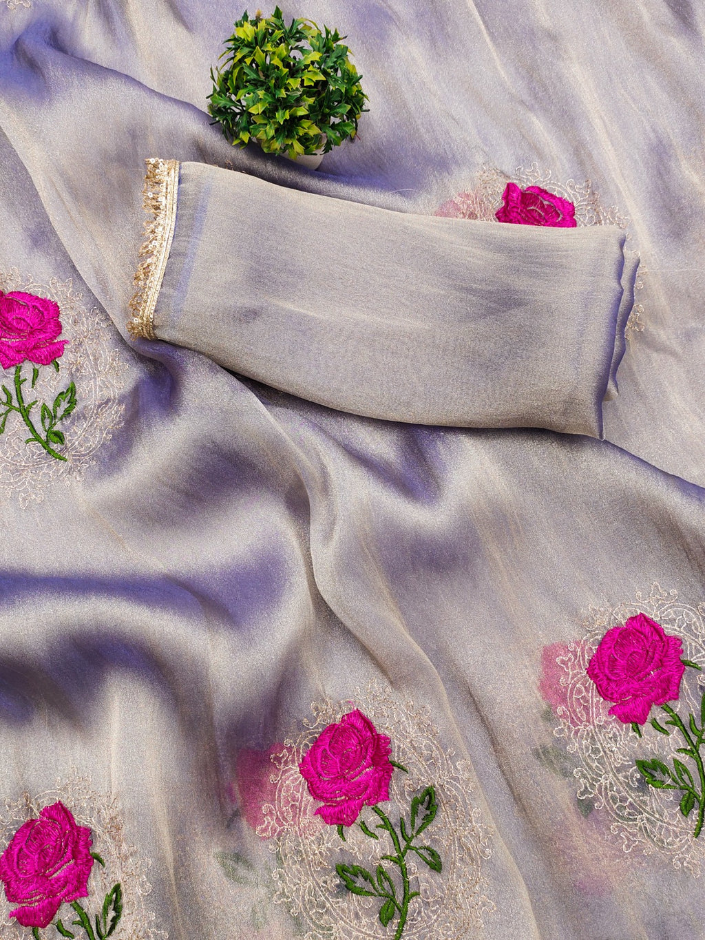 Gabana Silk Emberodery Work Saree