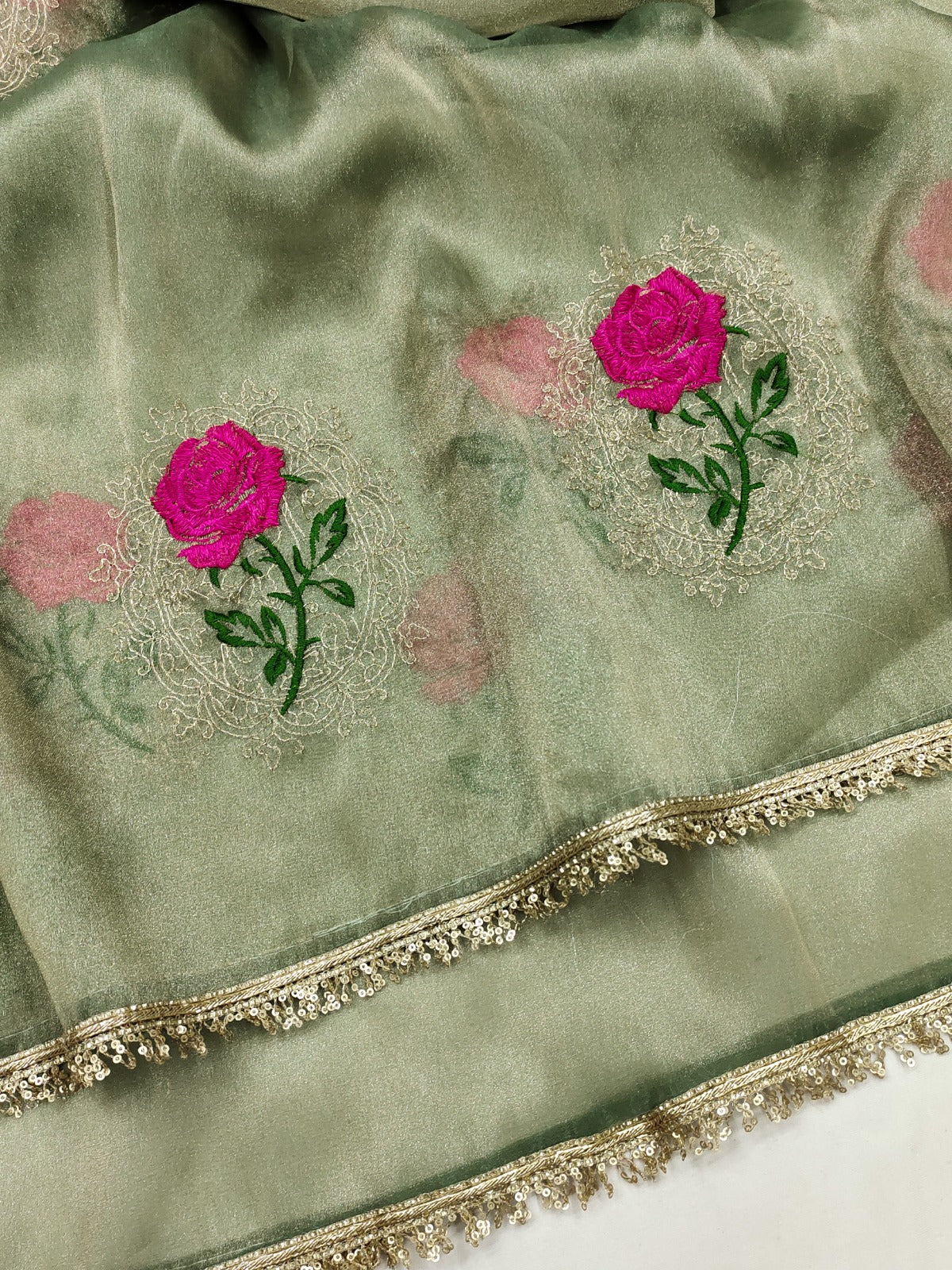 Gabana Silk Emberodery Work Saree