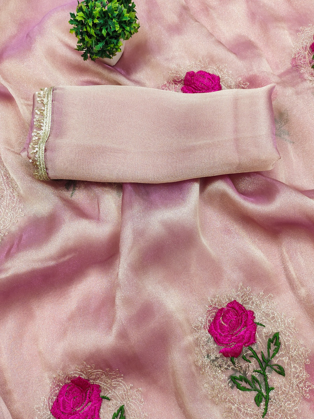 Gabana Silk Emberodery Work Saree