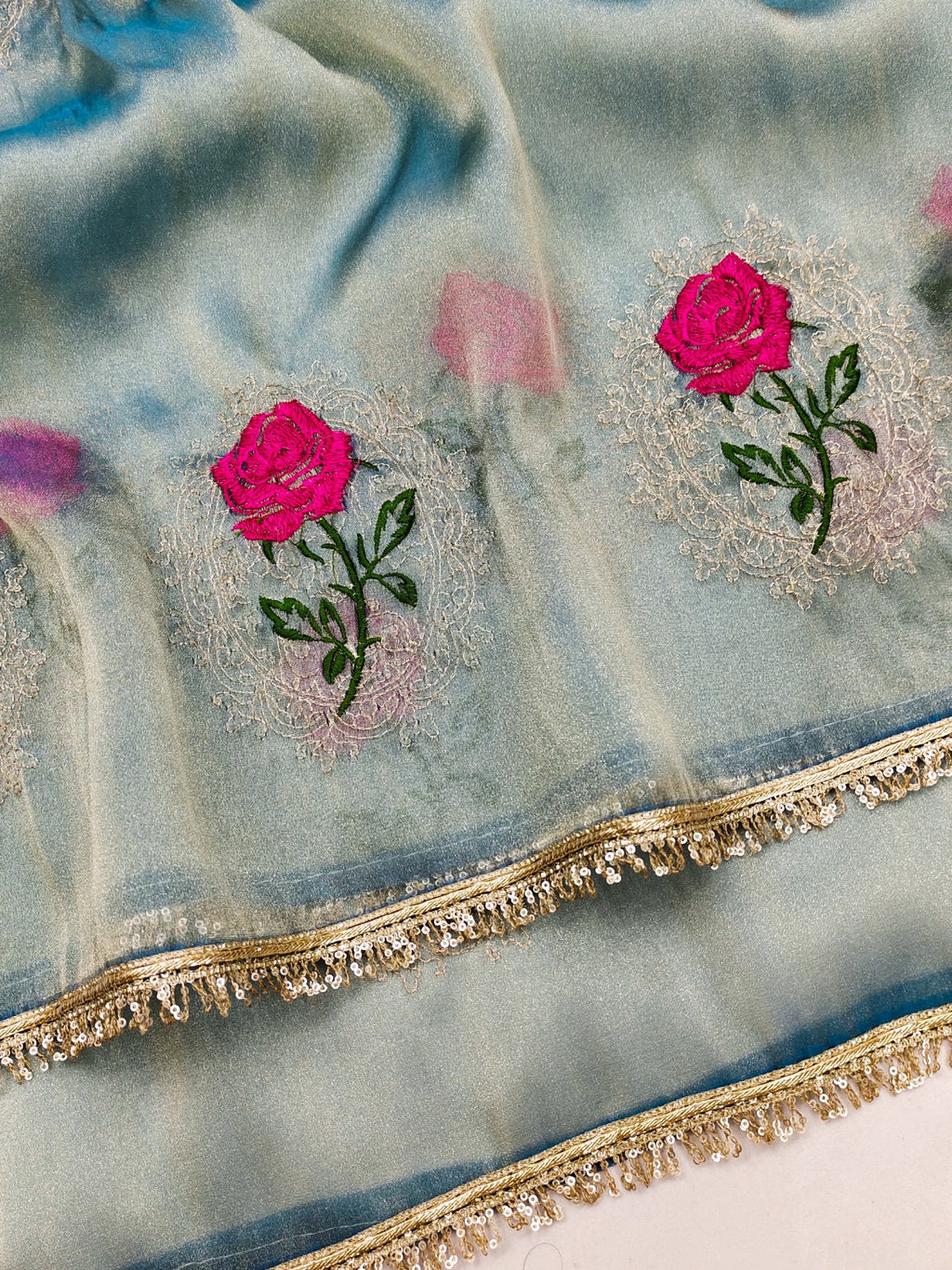 Gabana Silk Emberodery Work Saree
