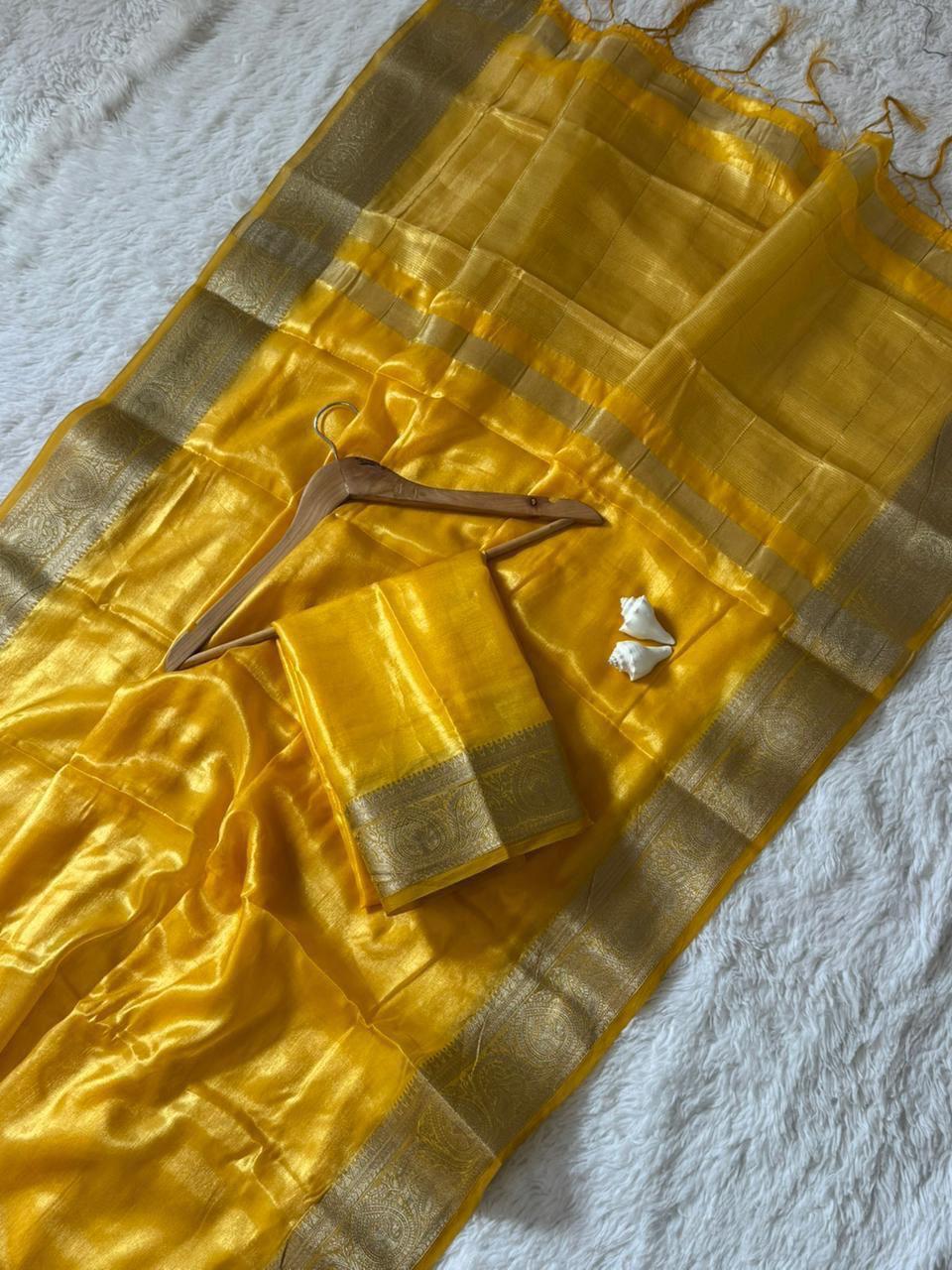 Tew Silk In Weaving Pure Zari Work Saree