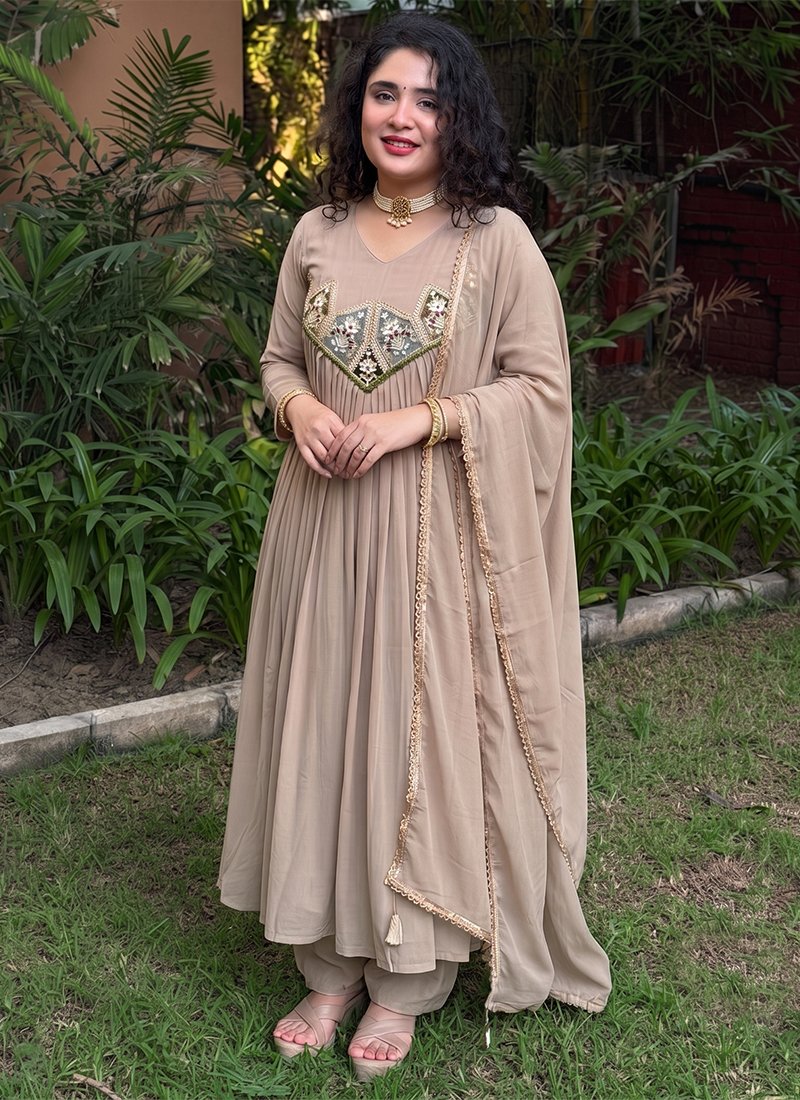 Silk Embroidery Work Readymade Salwar Suit