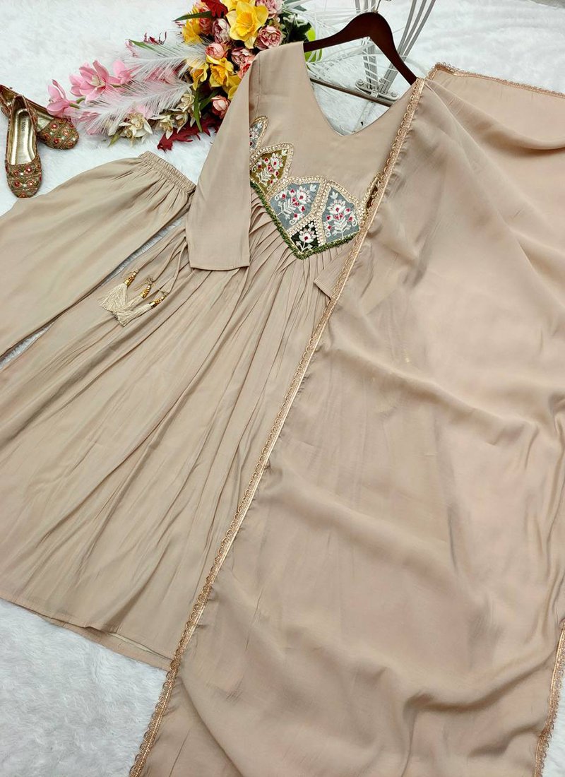 Silk Embroidery Work Readymade Salwar Suit