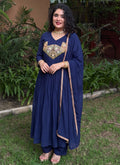 Silk Embroidery Work Readymade Salwar Suit