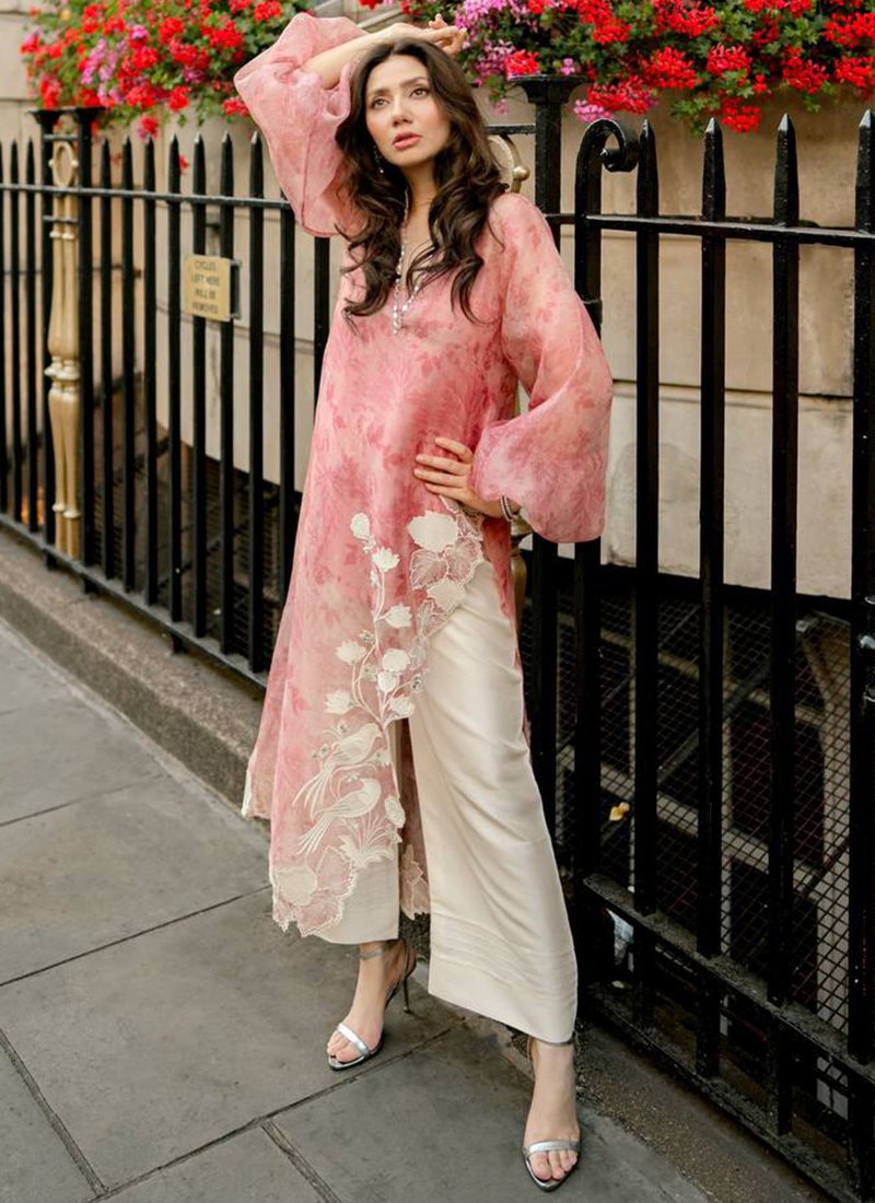 Organza Silk Digital Print Work Readymade Designer Suit