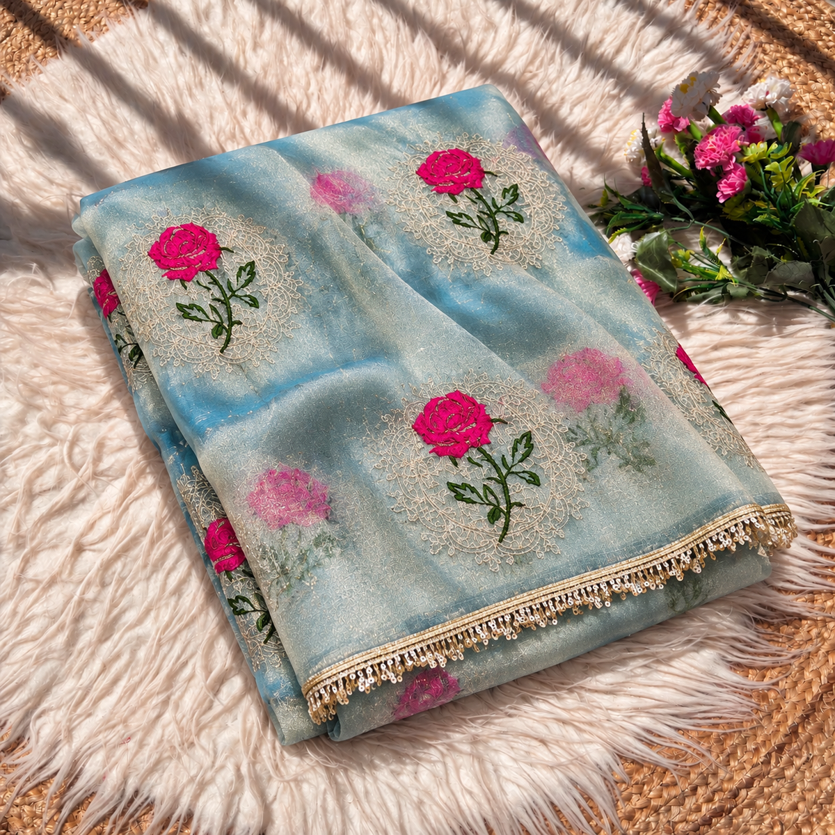 Gabana Silk Emberodery Work Saree