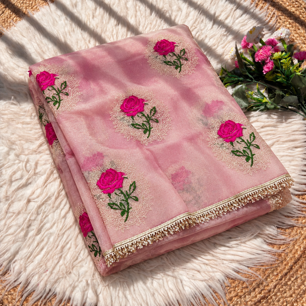 Gabana Silk Emberodery Work Saree