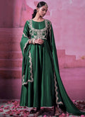 Silk Embroidery Work Readymade Anarkali Suit