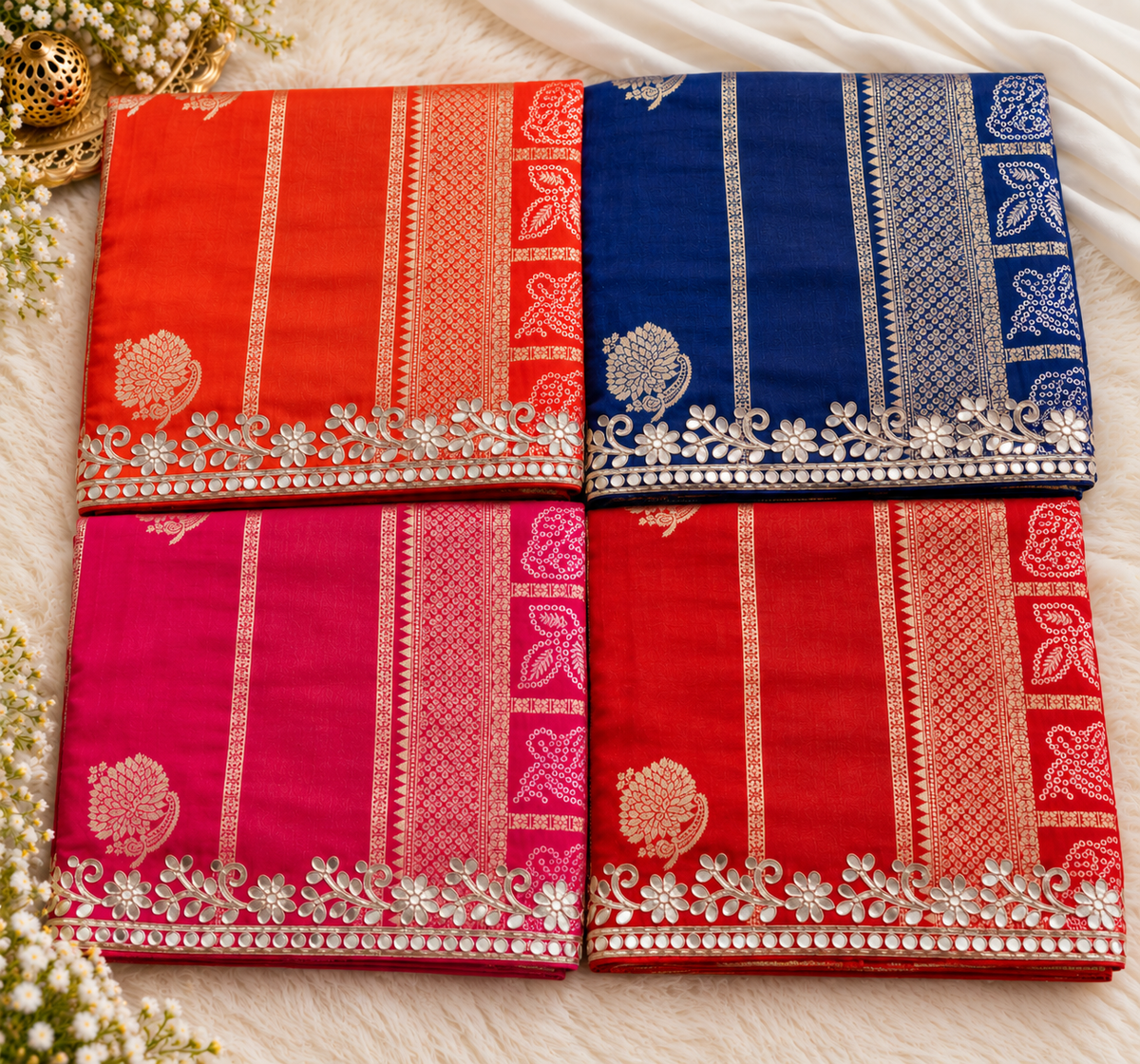 Dola Viscose Weaving Bandhej Print Pallu Saree