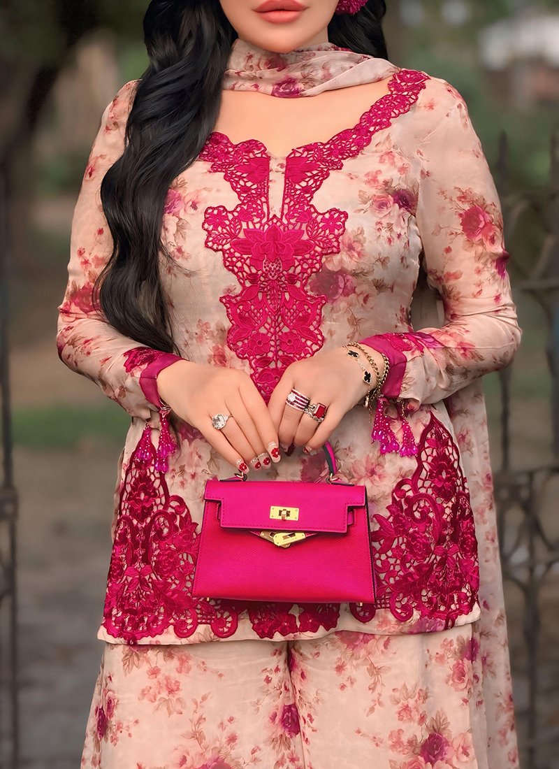 Georgette Embroidery Work Casual Wear Readymade Plazzo Suit