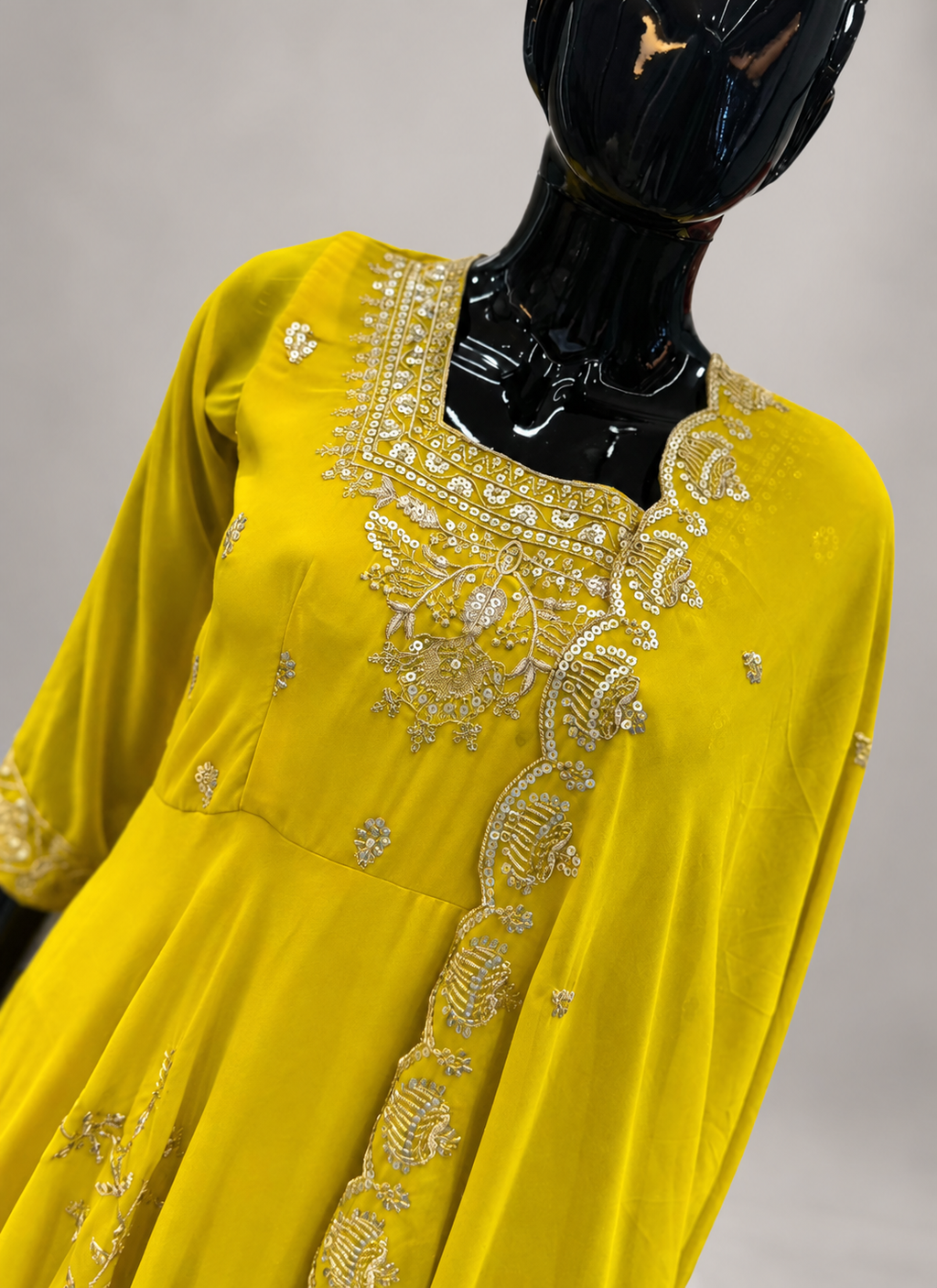 Georgette Embroidery Work Readymade Anarkali Suit