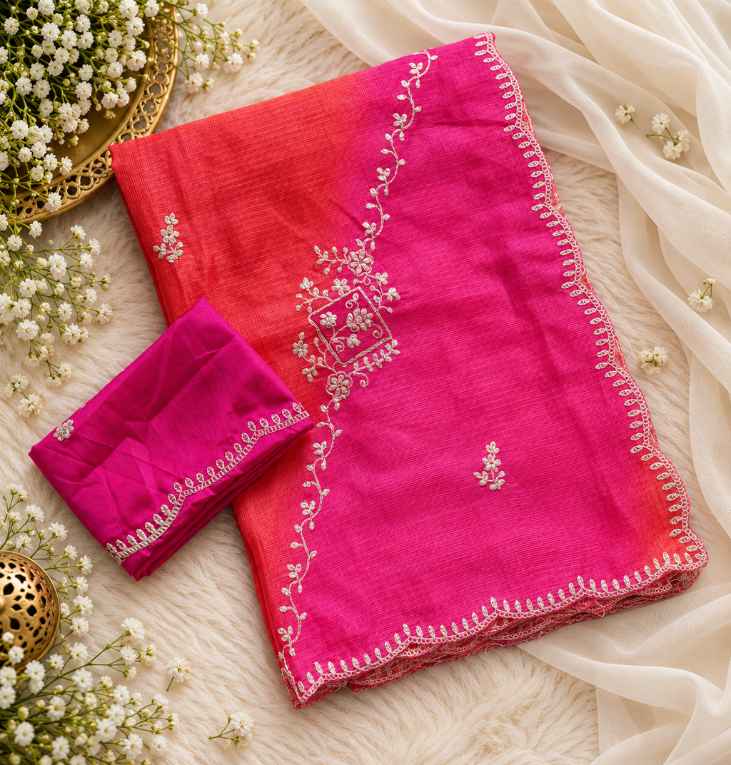 Fancy Work Designer Saree
