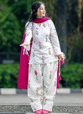 Cotton Printed Work Casual Wear Readymade Kurti Pant With Dupatta