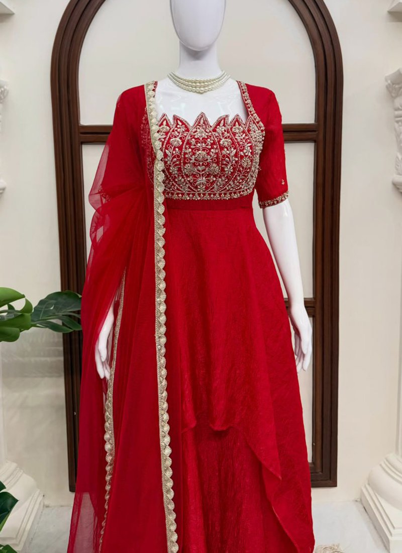 Fendi Silk Beads Work Readymade Gown