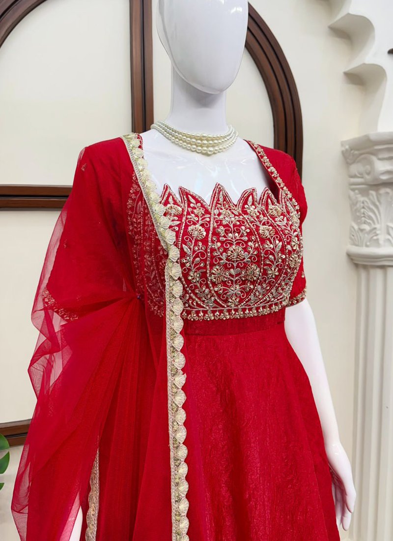 Fendi Silk Beads Work Readymade Gown