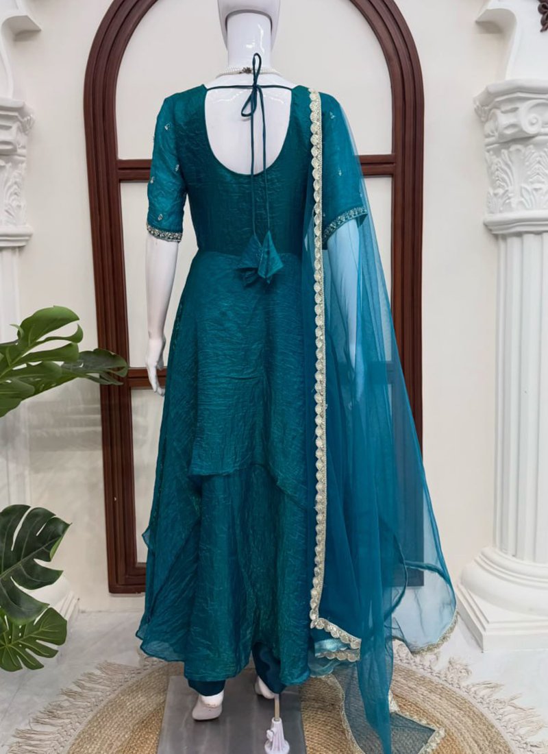Fendi Silk Beads Work Readymade Gown
