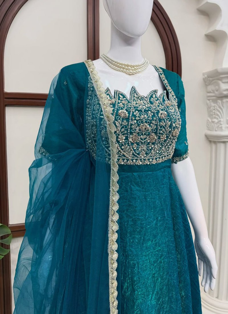 Fendi Silk Beads Work Readymade Gown